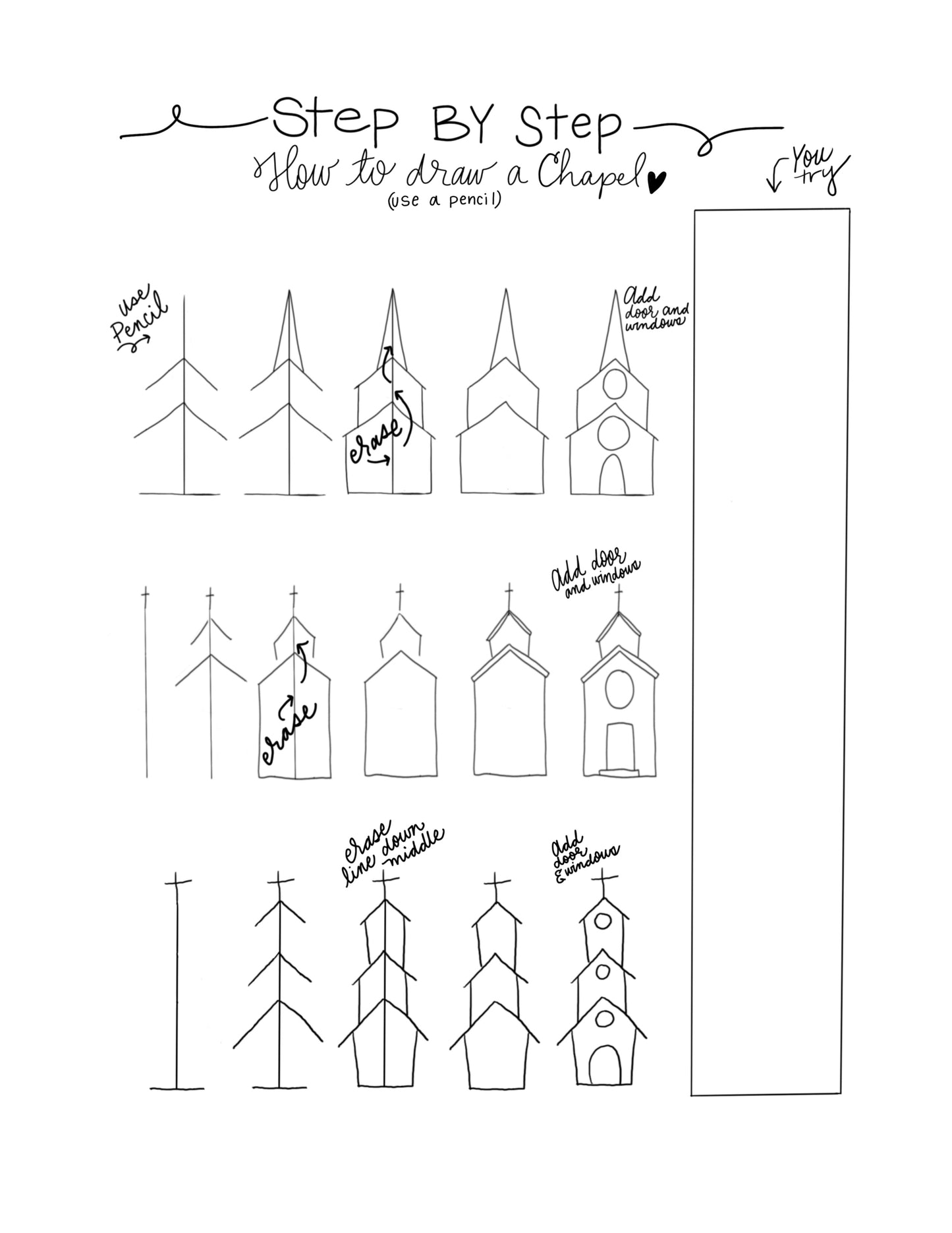 Hand Lettering and Doodle Workbook Bundle with a free Brush Pen