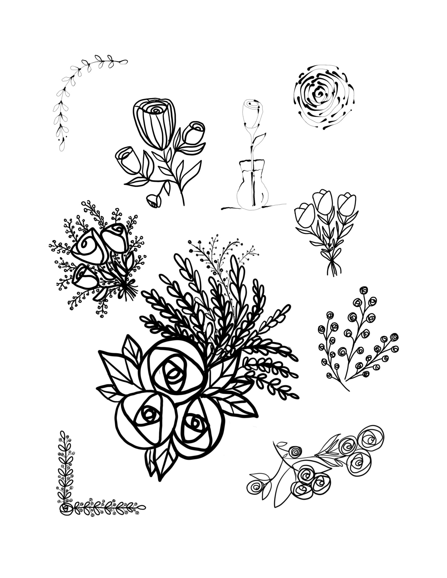 Hand Lettering and Doodle Workbook Bundle with a free Brush Pen