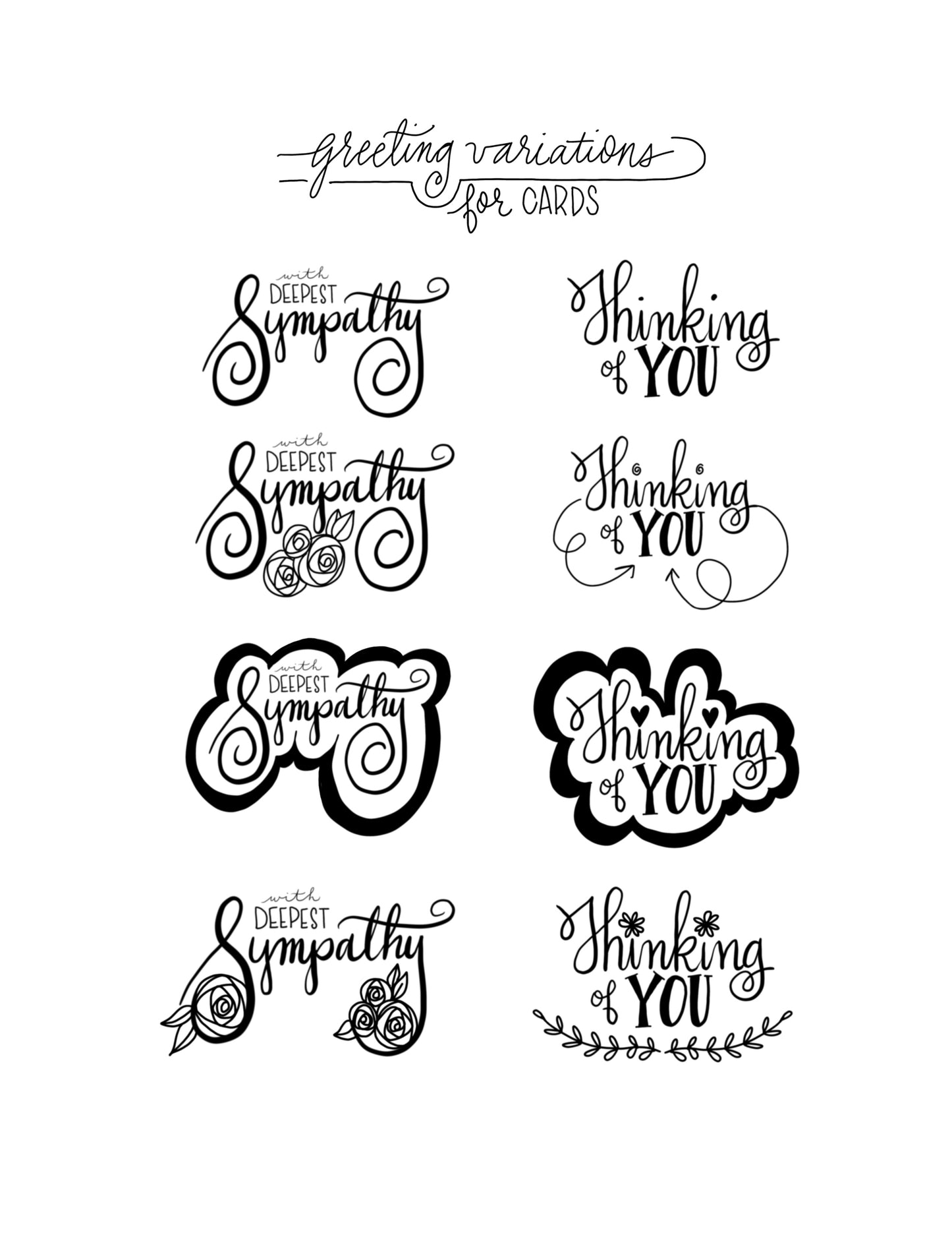 Hand Lettering and Doodle Workbook Bundle with a free Brush Pen