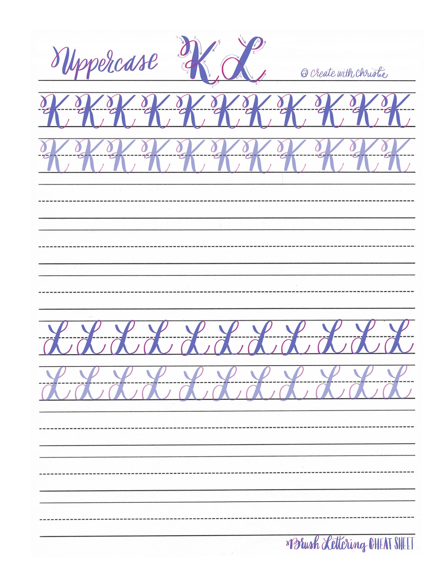 Hand Lettering and Doodle Workbook Bundle with a free Brush Pen