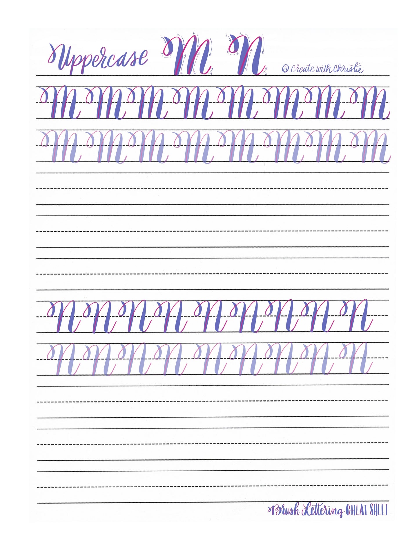 Hand Lettering and Doodle Workbook Bundle with a free Brush Pen