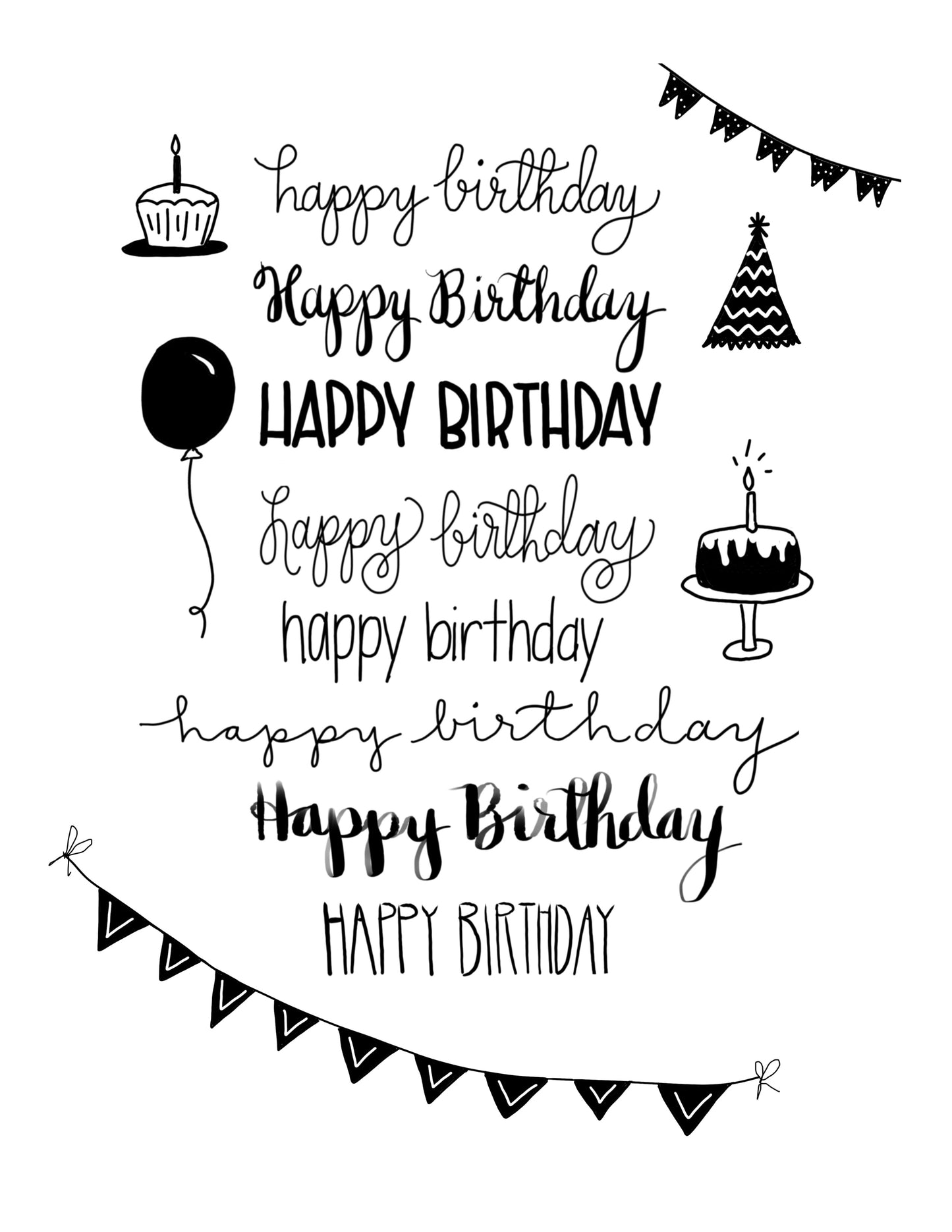 Hand Lettering and Doodle Workbook Bundle with a free Brush Pen