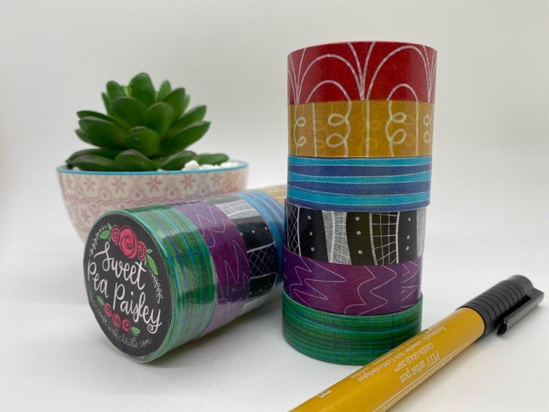 Assorted Patterns Washi Tape Set of 6