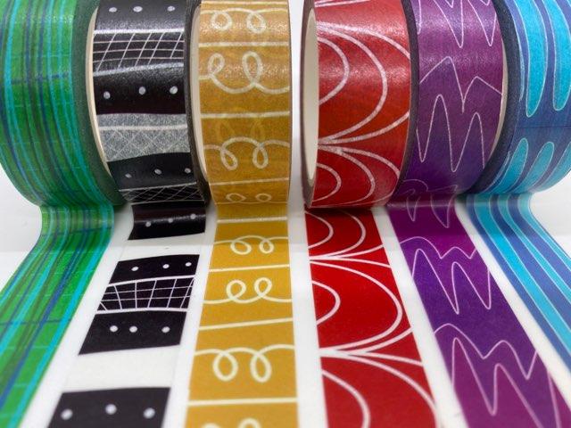 Assorted Patterns Washi Tape Set of 6