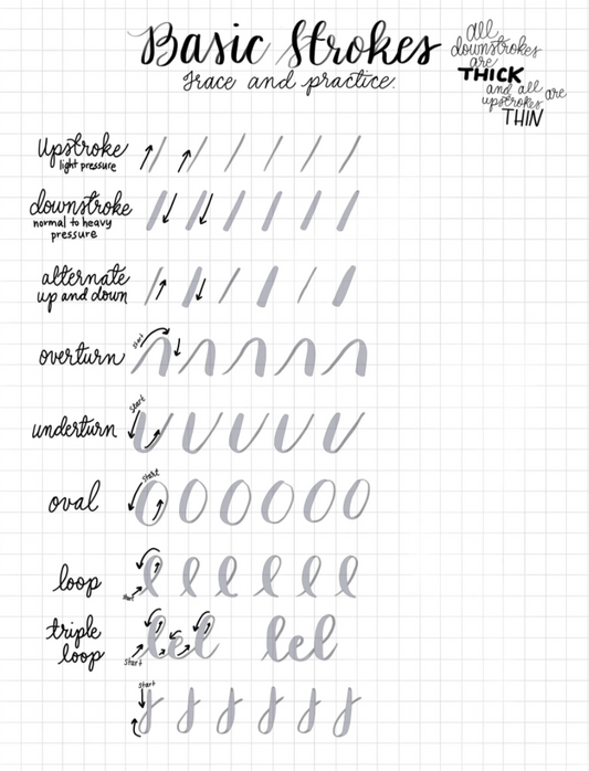 Hand Lettering and Doodle Workbook with free Brush Pen