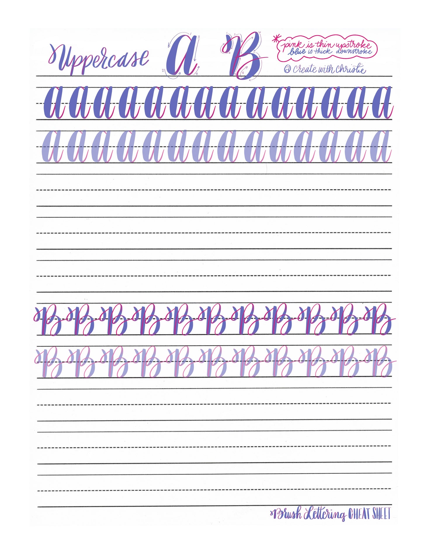 Hand Lettering and Doodle Workbook Bundle with a free Brush Pen