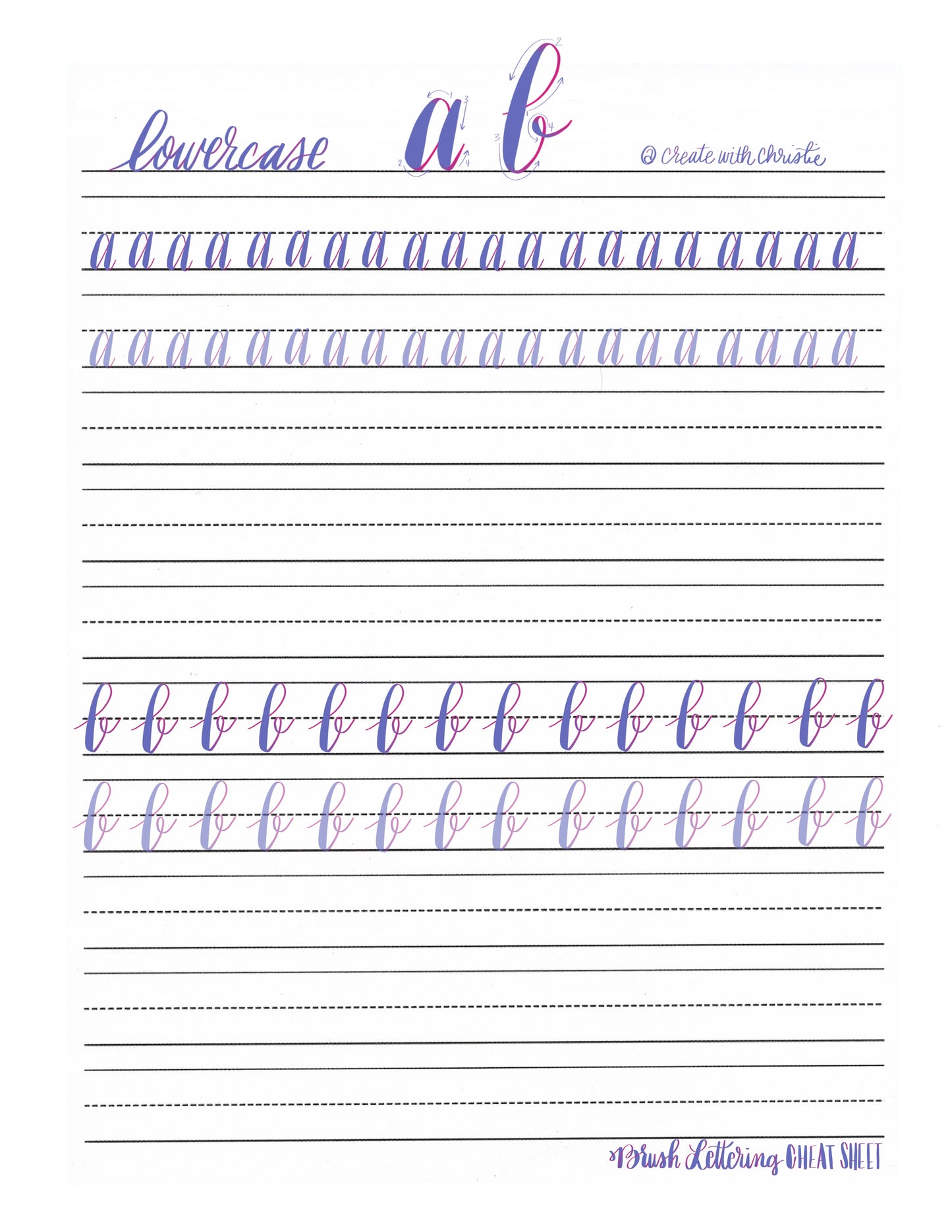 Hand Lettering and Doodle Workbook Bundle with a free Brush Pen