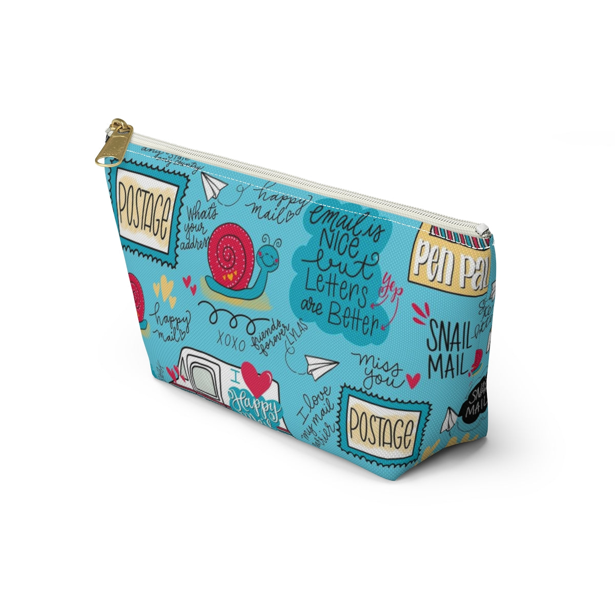 Happy Mail Accessory Pouch w Wide bottom