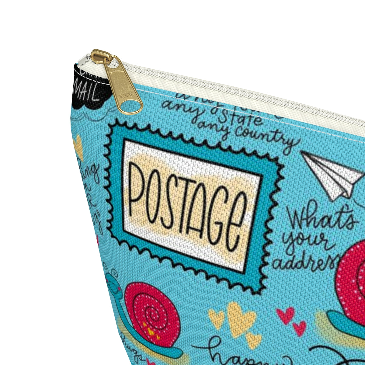 Happy Mail Accessory Pouch w Wide bottom