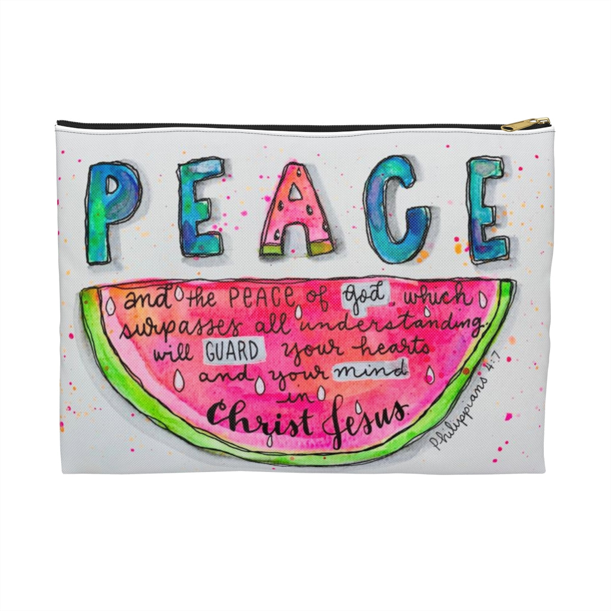 Peace Watermelon Accessory Pouch