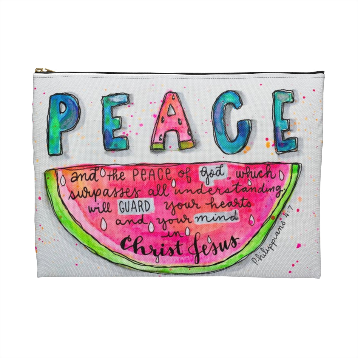 Peace Watermelon Accessory Pouch