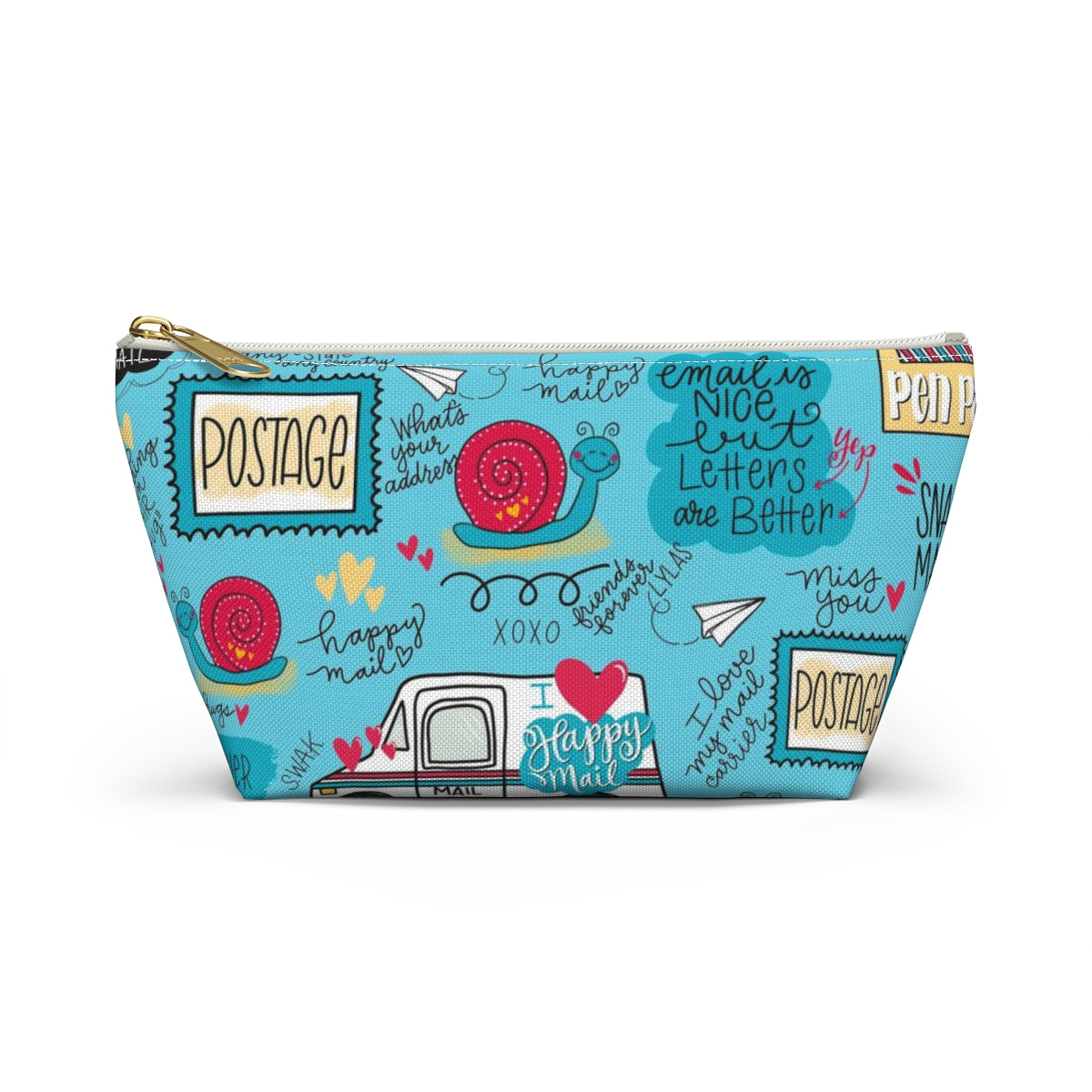 Happy Mail Accessory Pouch w Wide bottom