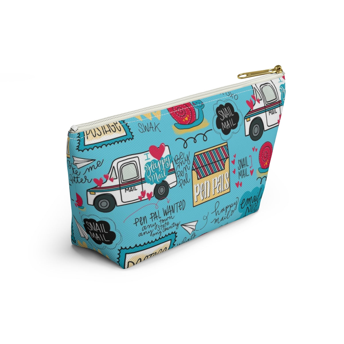 Happy Mail Accessory Pouch w Wide bottom