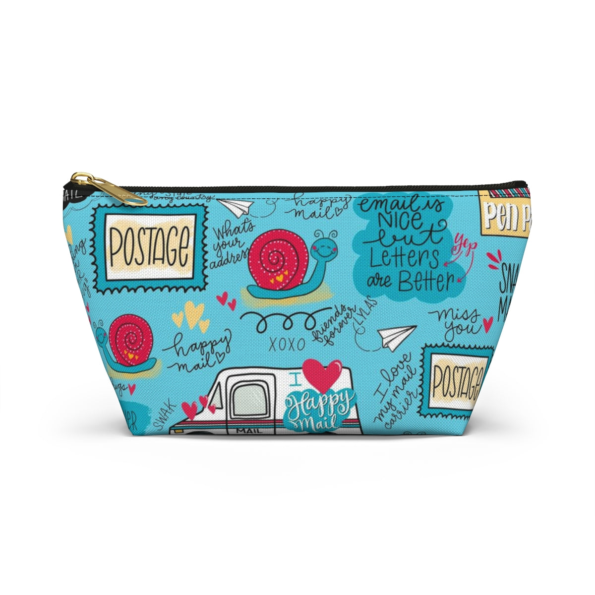 Happy Mail Accessory Pouch w Wide bottom