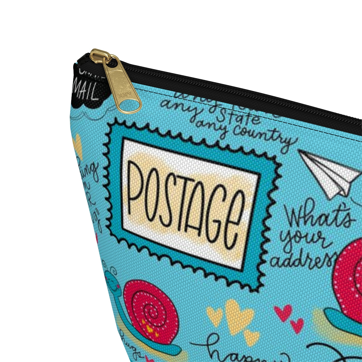 Happy Mail Accessory Pouch w Wide bottom