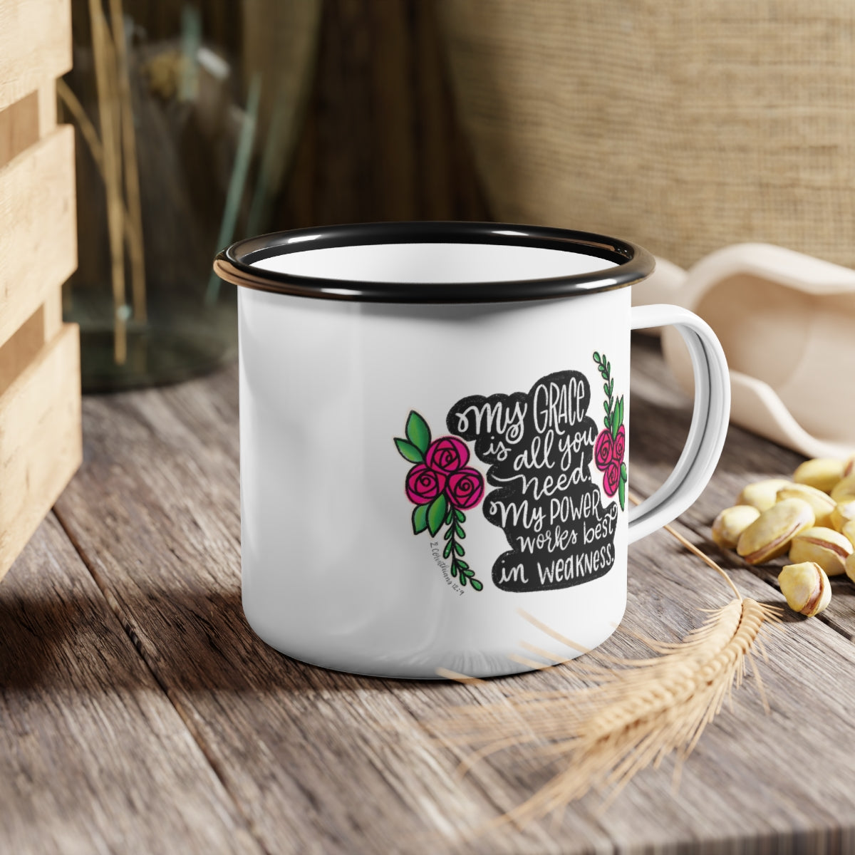 Scripture Enamel Camp Cup