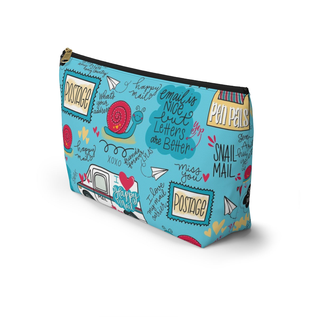 Happy Mail Accessory Pouch w Wide bottom