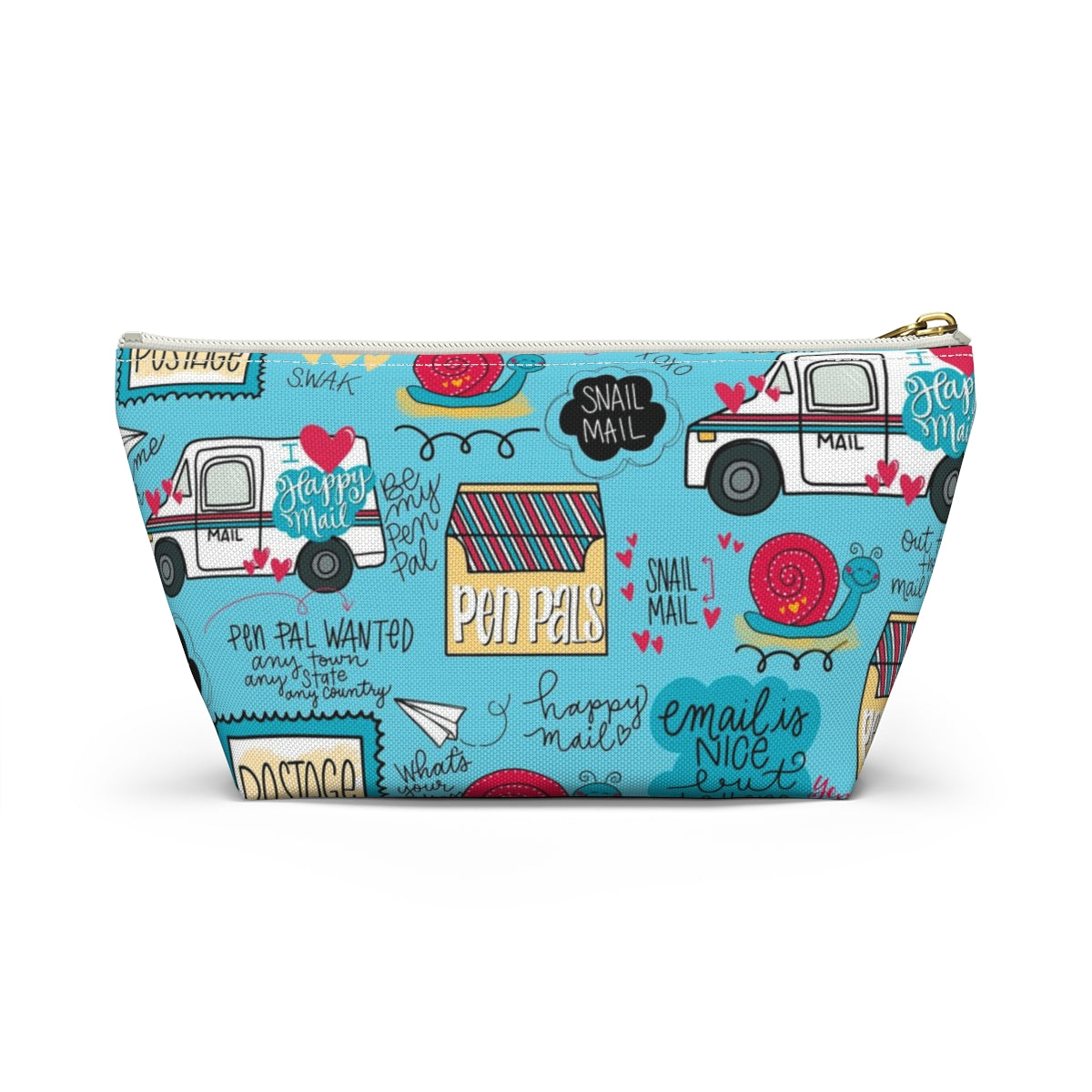 Happy Mail Accessory Pouch w Wide bottom