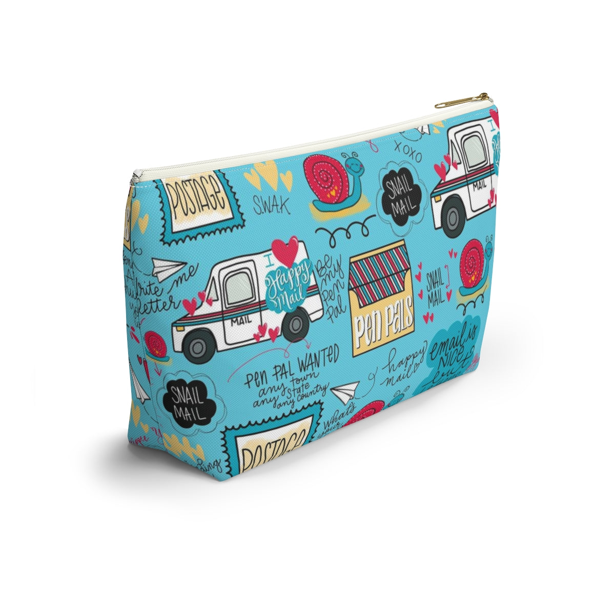 Happy Mail Accessory Pouch w Wide bottom