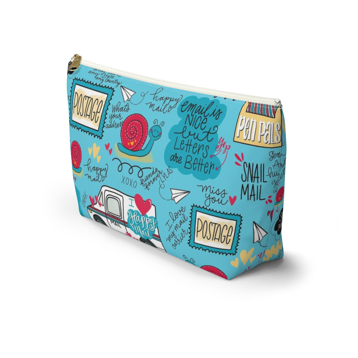 Happy Mail Accessory Pouch w Wide bottom