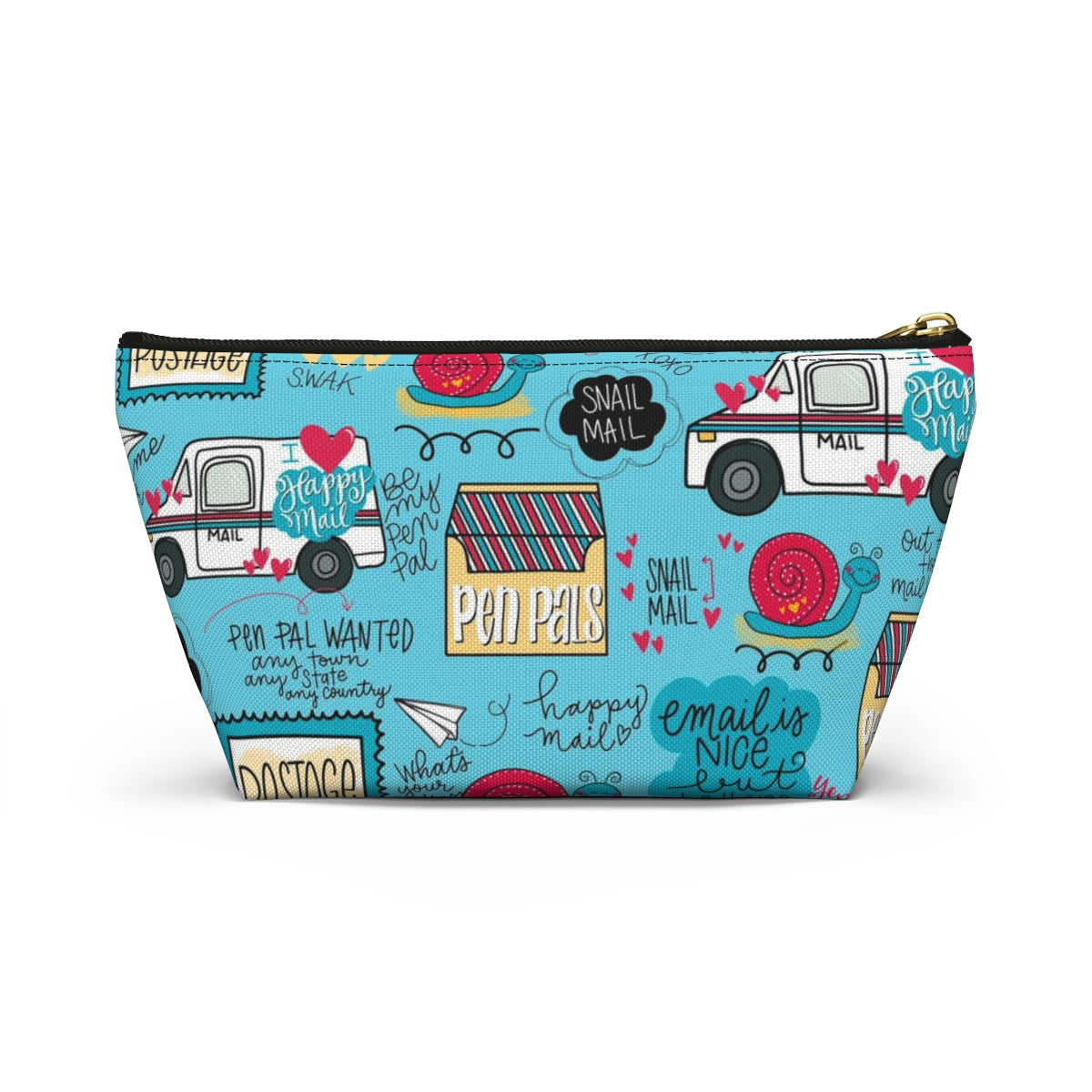 Happy Mail Accessory Pouch w Wide bottom