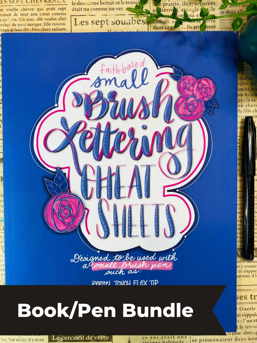 Cheat Sheet Hand Lettering Workbook with free Brush Pen